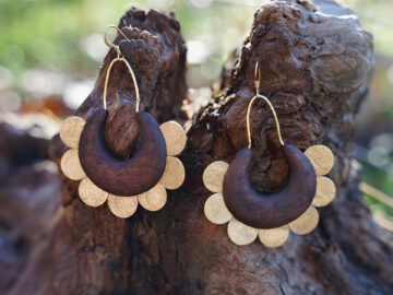 Enjoy this sassy and spirited native handmade wooden earring entitled Joepalooka, from the TatianaAshna collection